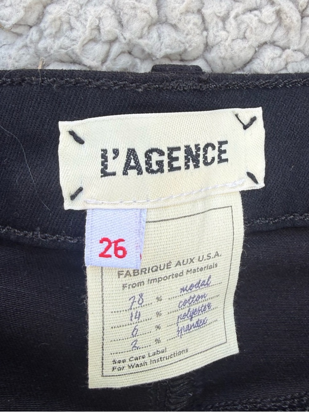 L'Agence Black Coated Skinny Jeggings - Picture 3 of 3
